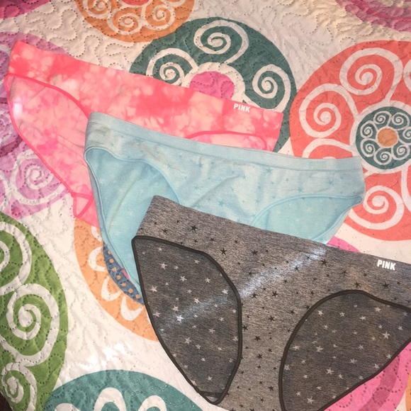 PINK Victoria's Secret Other - Pink Victoria Secret Small 3 Piece Bikini Pantie Set